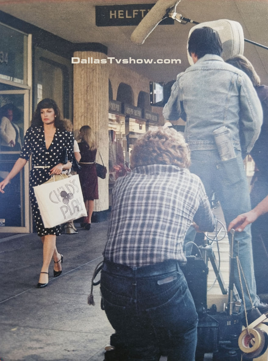 Patrick Duffy and Priscilla Presley on the Dallas set