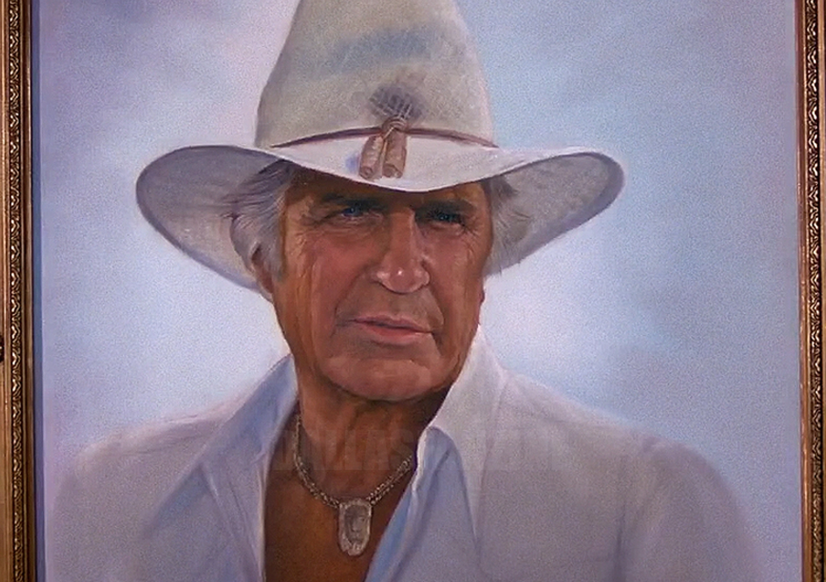Jock Ewing portrait behind the scenes